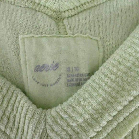 Aerie Lime Green Oversized Shirt XL - Picture 3 of 9